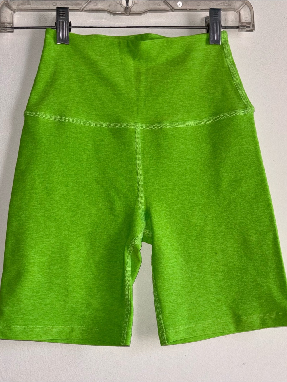 Beyond Yoga High-Rise Lime Green Bike Shorts